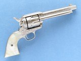San Antonio Shipped Colt Single Action Army .45, 5 1/2 Inch Barrel, Factory Engraved, Pearl Grips, 1895 Vintage - 1 of 13