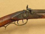 Circa 1840 Antique .45 Caliber Half-Stock Kentucky Rifle made by G.W. Claspill in Lancaster, Ohio
** Beautiful Rifle with Very Nice Patchbox ** - 5 of 25