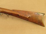 Circa 1840 Antique .45 Caliber Half-Stock Kentucky Rifle made by G.W. Claspill in Lancaster, Ohio
** Beautiful Rifle with Very Nice Patchbox ** - 12 of 25