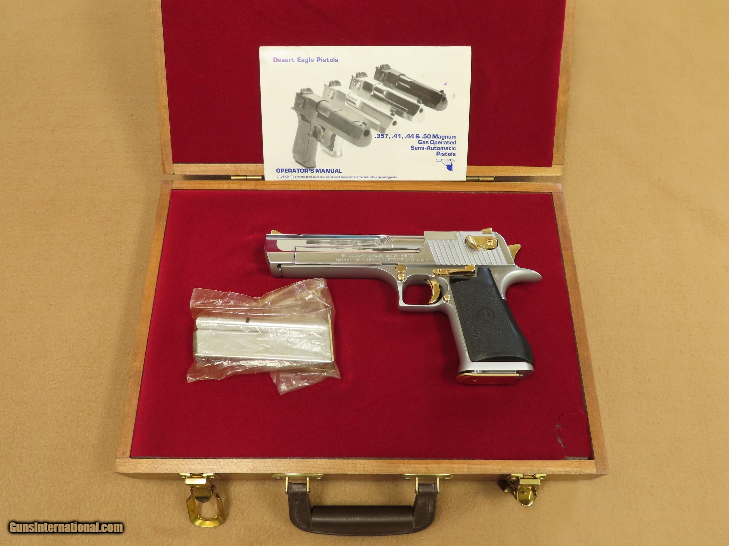 1991 Chrome And Gold Imi Desert Eagle Mark Vii 50 Ae