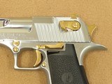 1991 Chrome and Gold IMI Desert Eagle Mark VII .50 AE Caliber Pistol w/ Factory Display Case, Extra Mag, & Manual
** Minty 1st Year Production! ** - 6 of 25