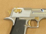 1991 Chrome and Gold IMI Desert Eagle Mark VII .50 AE Caliber Pistol w/ Factory Display Case, Extra Mag, & Manual
** Minty 1st Year Production! ** - 10 of 25