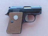 1973 Colt Automatic Caliber .25 Pistol w/ Box, Manual
(Previously Called "Junior")
** Last Year of Production Model ** SOLD - 4 of 20