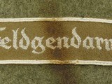 WW2 Nazi Feldgendarmerie Officer's Tunic w/ Cuff Title, Breast Eagle, & Sleeve Eagle SOLD - 23 of 25