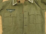 WW2 Nazi Feldgendarmerie Officer's Tunic w/ Cuff Title, Breast Eagle, & Sleeve Eagle SOLD - 18 of 25