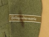 WW2 Nazi Feldgendarmerie Officer's Tunic w/ Cuff Title, Breast Eagle, & Sleeve Eagle SOLD - 2 of 25