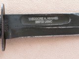 U.S.M.C. Ka-Bar Knife with Sheath, Vietnam Used, Stamped "THEODORE H. HUGHES", Sgt. Maj. U.S. Marine Corp. - 5 of 19