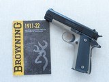 Browning Model 1911-22 Compact .22 Long Rifle Autoloading Pistol w/ Original Box & Manual
** Perfect Plinking / New Shooter Gun ** SOLD - 3 of 25
