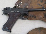 WW2 1944 Danish Brigade/Police Marked Husqvarna M40/S Lahti 9mm Pistol Complete Rig
** (3) available w/ consecutive serial & rack numbers * - 2 of 24