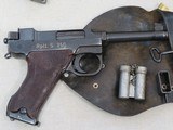 WW2 1944 Danish Brigade/Police Marked Husqvarna M40/S Lahti 9mm Pistol Complete Rig
** (3) available w/ consecutive serial & rack numbers * - 4 of 24