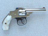 1909 Vintage Smith & Wesson New Departure Safety Hammerless in .32 S&W (3rd Model) ** Beautiful Re-Nickel w/ Pearl Grips ** SOLD - 5 of 25