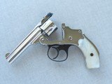 1909 Vintage Smith & Wesson New Departure Safety Hammerless in .32 S&W (3rd Model) ** Beautiful Re-Nickel w/ Pearl Grips ** SOLD - 20 of 25