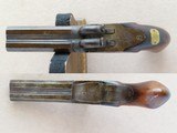 Double Barrel Pocket Pistol, Belgian Manufactured, .44 Caliber Percussion - 6 of 10