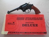 High Standard Sentinel Deluxe .22 L.R. Revolver 6" Barrel Blue finish W/ Original Box **MFG. 1965-1969** - 24 of 25