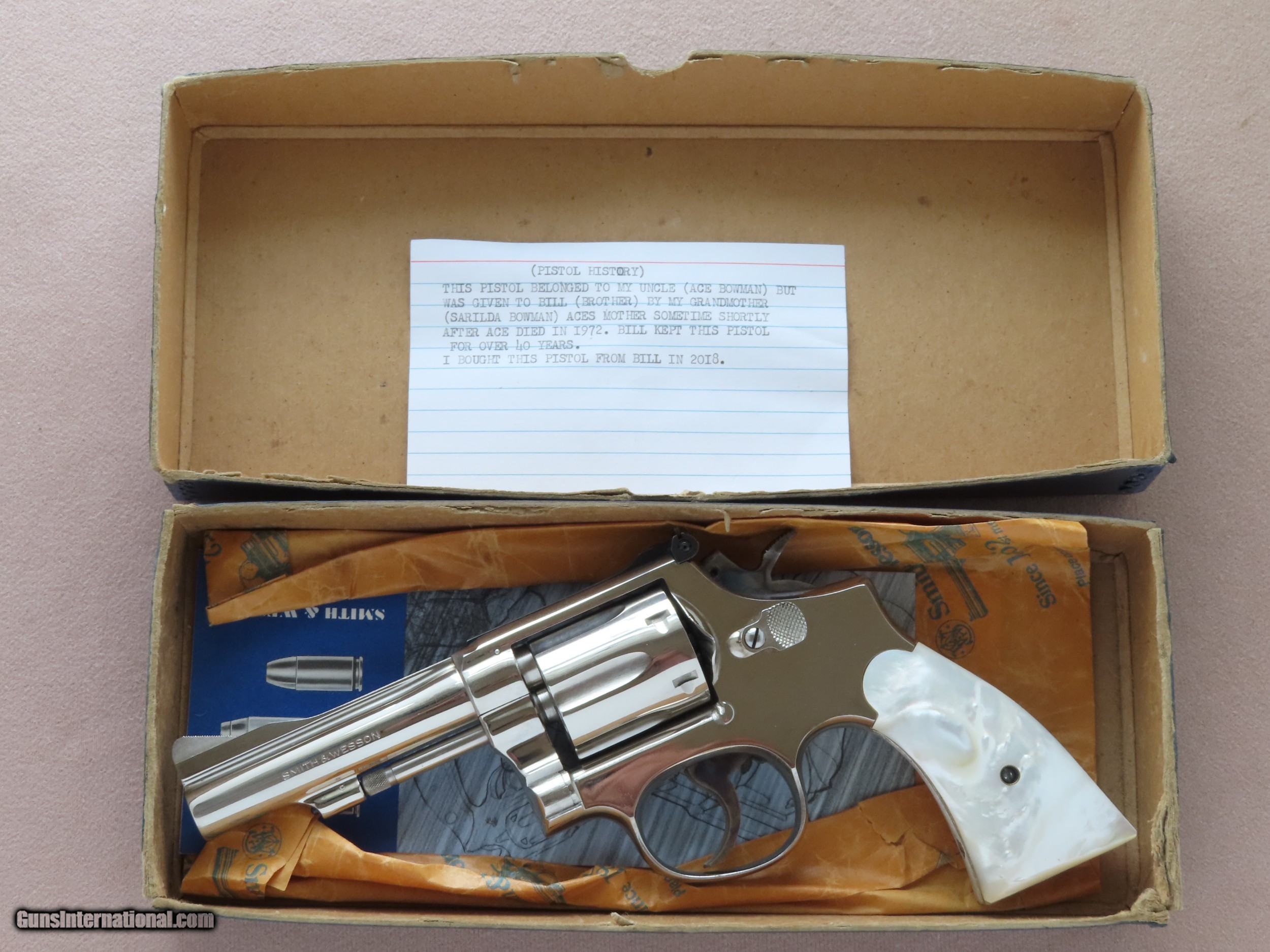 1968 Vintage Nickel Smith & Wesson Model 15-3 Combat Masterpeice .38 ...