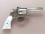 1968 Vintage Nickel Smith & Wesson Model 15-3 Combat Masterpeice .38 Special Revolver w/ Pearl Grips, Box, Etc.
** Beautiful Unfired Gun! ** SOLD - 4 of 25