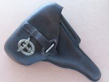 World War 2 German CYQ P-38 Pistol Rig With Holster w/ Extra Mag & Early Nazi Police Cap Badge on the Lid
** Excellent CYQ Example ** SOLD - 20 of 25