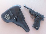 World War 2 German CYQ P-38 Pistol Rig With Holster w/ Extra Mag & Early Nazi Police Cap Badge on the Lid
** Excellent CYQ Example ** SOLD - 1 of 25