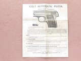 Colt Model 1908, Pearl Grips, Cal. .25 ACP, 1912 Vintage - 13 of 16