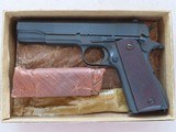 Spectacular All-Original Early 1943 WW2 Colt 1911A1 .45 ACP Pistol in Original Kraft Box w/ Extra Mags & Cleaning Rod Still In Wrapping! - 1 of 25