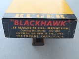 1970 Vintage 3-Screw Ruger Old Model Blackhawk 6.5" in .41 Magnum w/ Original Box, Manual, Etc.
** SOLD - 23 of 25