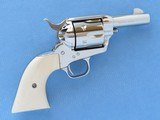 Pair of Colt Sheriffs Models, Consecutive Serial Numbered, Ivory Grips, Nickel Plated, Chambered in .45 LC - 13 of 17