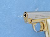 Cased Consecutive Pair of Colt 1908's, Gold Plated with Pearl Grips, Cal. .25 ACP SOLD - 15 of 19