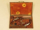 Cased French Dueling Pistols, " AURY A, ST. ETIENNE " SOLD - 3 of 16