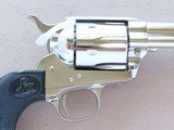 1993 Vintage Nickel Colt Single Action Army in .44-40 Caliber w/ 4.75" Inch Barrel
** Minty & Unfired Nickel Colt SAA **
SOLD - 8 of 25