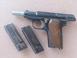 Scarce 1943 Nazi Astra Model 300 Pistol in .380 ACP w/ Original Holster, Extra Mag, & Panzer/SS Death's Head Pin
** Beautiful Example! ** SOLD - 20 of 25