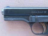 WW2 Nazi CZ vz 27 Pistol in .32 ACP (7.65mm)
** Clean All-Original 1943 Example ** SOLD - 4 of 25