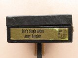 Colt Single Action Army, 2nd Generation, Cal. .45 LC, 7 1/2 Inch Barrel, 1957 Vintage, with Black Box - 12 of 13