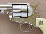 1969 Vintage 2nd Generation 5.5" Colt Single Action Army in .357 Magnum w/ Custom Engraving, Grips, and Nickel Plating SOLD - 3 of 25
