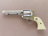 1969 Vintage 2nd Generation 5.5" Colt Single Action Army in .357 Magnum w/ Custom Engraving, Grips, and Nickel Plating SOLD - 1 of 25