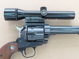 1972 Vintage 3-Screw Ruger "Old Model" Blackhawk Revolver in .30 Carbine w/ Bushnell Magnum Phantom 1.3X Scope SOLD - 6 of 25
