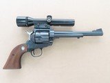 1972 Vintage 3-Screw Ruger "Old Model" Blackhawk Revolver in .30 Carbine w/ Bushnell Magnum Phantom 1.3X Scope SOLD - 2 of 25