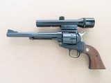 1972 Vintage 3-Screw Ruger "Old Model" Blackhawk Revolver in .30 Carbine w/ Bushnell Magnum Phantom 1.3X Scope SOLD - 7 of 25
