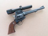 1972 Vintage 3-Screw Ruger "Old Model" Blackhawk Revolver in .30 Carbine w/ Bushnell Magnum Phantom 1.3X Scope SOLD - 1 of 25