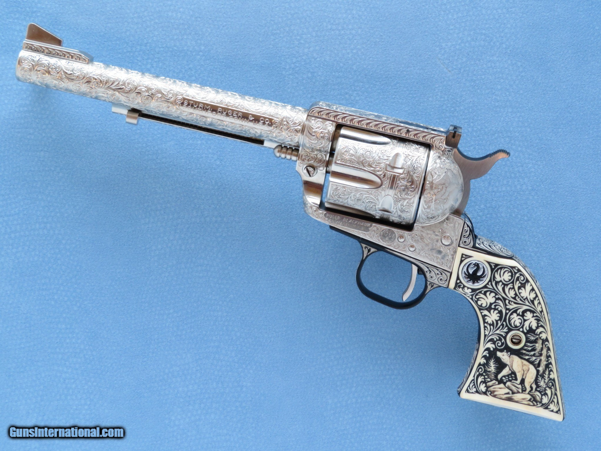 1956 Vintage Flat Top Ruger Blackhawk .44 Magnum Revolver, Fully ...