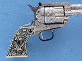 1956 Vintage Flat Top Ruger Blackhawk .44 Magnum Revolver, Fully Professionally Engraved w/ Carved Ivory Grips
** Spectacular 1 Of A Kind Ruger! ** - 3 of 14