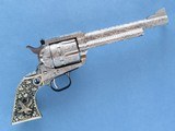 1956 Vintage Flat Top Ruger Blackhawk .44 Magnum Revolver, Fully Professionally Engraved w/ Carved Ivory Grips
** Spectacular 1 Of A Kind Ruger! ** - 1 of 14