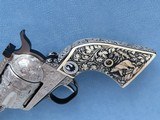 1956 Vintage Flat Top Ruger Blackhawk .44 Magnum Revolver, Fully Professionally Engraved w/ Carved Ivory Grips
** Spectacular 1 Of A Kind Ruger! ** - 12 of 14