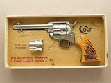 Colt Frontier Scout, Dual Cylinder Cal. .22 Magnum/L.R., Nickel, 4 3/4 Inch barrel, 1969 Vintage w/ Original Box - 1 of 25