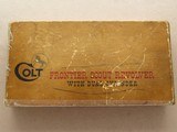 Colt Frontier Scout, Dual Cylinder Cal. .22 Magnum/L.R., Nickel, 4 3/4 Inch barrel, 1969 Vintage w/ Original Box - 2 of 25