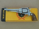 1982 Vintage Stainless Steel Ruger Old Army .44 Caliber Cap & Ball Revolver w/ Original Box, Manuals, Etc.
** Beautiful & Clean Example ** SOLD - 1 of 24