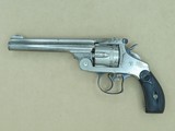 Early 1890's Antique Smith & Wesson .44 Double Action Frontier Model Revolver in .44-40 Winchester w/ Factory Nickel Finish SOLD - 1 of 25