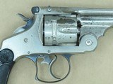 Early 1890's Antique Smith & Wesson .44 Double Action Frontier Model Revolver in .44-40 Winchester w/ Factory Nickel Finish SOLD - 6 of 25