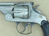 Early 1890's Antique Smith & Wesson .44 Double Action Frontier Model Revolver in .44-40 Winchester w/ Factory Nickel Finish SOLD - 2 of 25