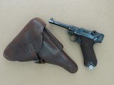 WW2 German Mauser 42 Code 1940 P-08 Luger w/ Beautiful Original 1940 Dated Brown Holster
** All-Matching Vet Bring-Back Gun ** SOLD - 1 of 25