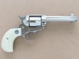 2003 Vintage Stainless Ruger New Model Single Six Revolver in .32 H&R Caliber with White Bird's Head Grip
** Unfired & Mint w/ Original Box ** - 6 of 25